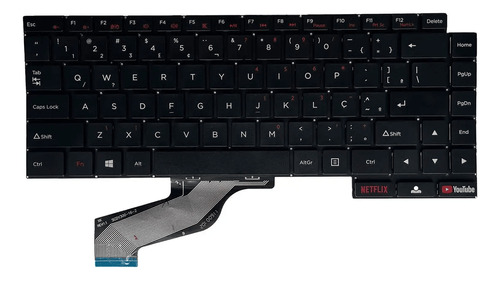 Teclado Para Note Positivo Motion Plus Red Q464b Abnt2 Preto