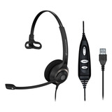 Headset Profissional Sennheiser C/ Microf. E Usb Sc230usb Cor Preto