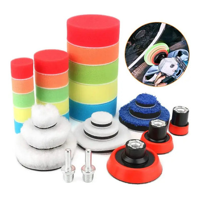 Kit De 29 Esponjas Para Pulir Coches, 3 Tamaños