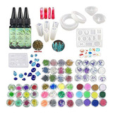 Kit De Joyería De Resina Epoxi Uv Transparente No Tóxica, 3