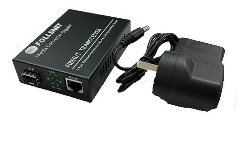 Media Converter Fibra Optica 10/100/1000 Monomodo Follsnet