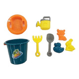 Set Balde, Moldes Y Palas Juguete De Playa 8 Piezas Verano 