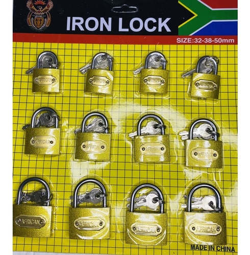 Cartela Cadeados Grande Cadeado Importado Iron Lock 30/40/50