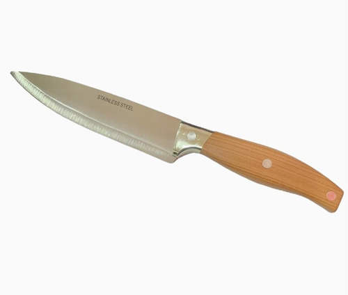 Cuchillo De Camping Tactico Caza Y Pesca Con Mango De Madera