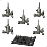 Kit Registro Cooktop Fischer 5 Bocas Fit Line 26343 Original