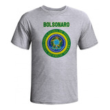 Camiseta Bolsonaro Presidente Brasil Brasão Jair Deus Acima 