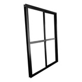 Ventana De Aluminio Negro 150x200 V4mm Herrero C/mosquitero