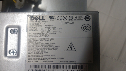 Fuente De Poder Dell Mod H280p-01 P/n: Hp-q2828f3p 280w Ev0