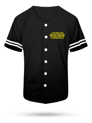 Jersey Casaca Beisbolera Logo Star Wars Guerra Bordada