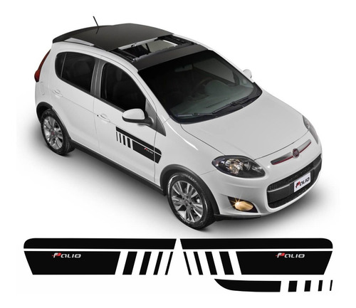 Faixa Adesivo Fiat Palio Sporting Tuning Lateral E Traseiro