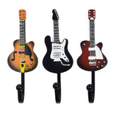 Ganchos Decorativos En Forma De Guitarra Vintage De 3 Piezas