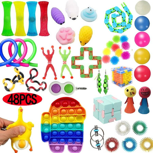 Fidget Toys Sensory Juguetes Set Alivia El Estrés 48 Piezas