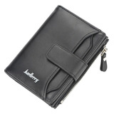 Cartera Baellerry De Cuero Con Monedero De Cierre Unisex Color Negro