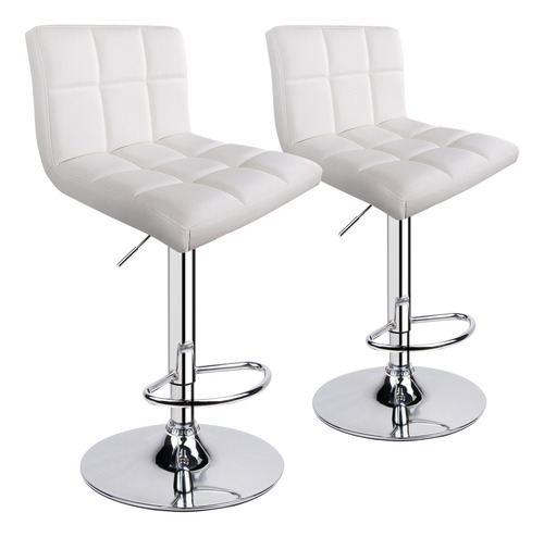 Set X 2 Sillas Tipo Bar Color Blanco