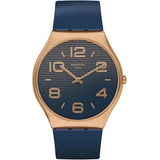 Swatch St. Correa De Caucho De Cuarzo De Acero, Azul, Reloj