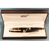 Montblanc Set Lapicera Pluma Y Bolígrafo 