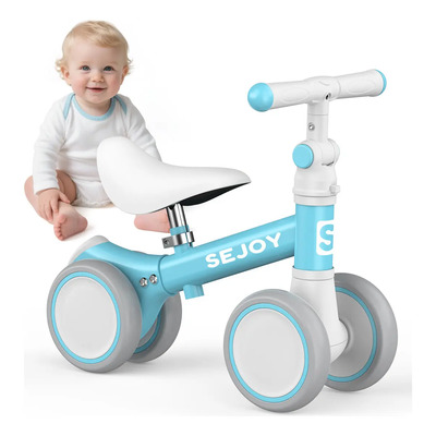 Sejoy Bicicleta De Equilibrio Bebe Bici balance Sin Pedales Ajustable Asiento Para 1-3 Niños Color Azul | Meses sin interés