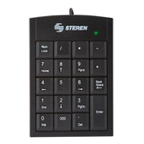 Teclado Numerico Alambrico Steren Com-625 Conexion Usb Negro