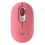 Mouse Sem Fio Logitech Pop Mouse Rosa Heartbreaker