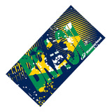 Toalha Esportiva Microfibra Brasil 118x70cm Hammerhead Cor Verde/amarelo Liso