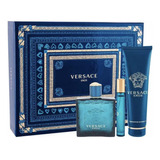 Kit Versace Eros  Perfume Masculino Edp+ Miniatura+gel Banh