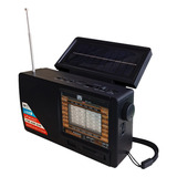 Bocina Bluetooth Radio Fm Linterna Panel Solar Recargable