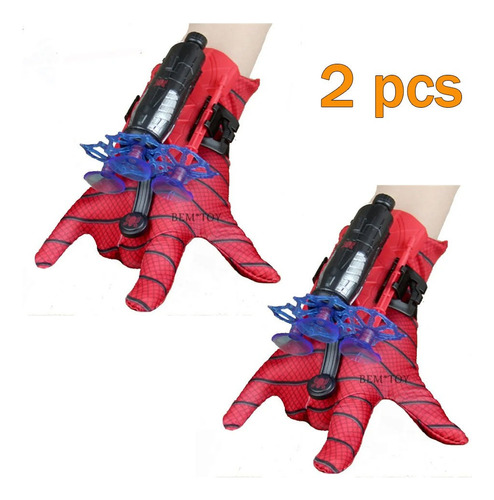 2pcs Guante Spiderman Lanza Telaranas De Web Shooter