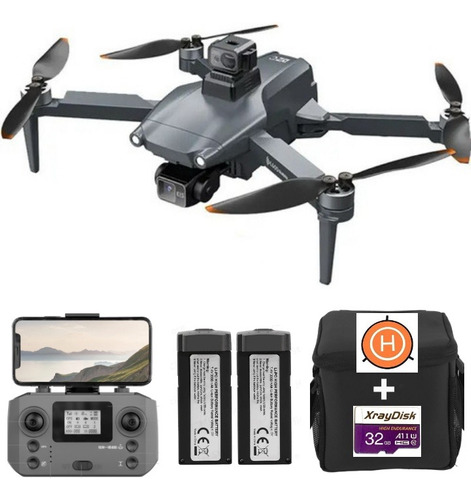 Drone L600 Pro Max Sensor 3 Eixos 2 Baterias Gps +case Nf 