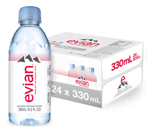 Evian Agua De Manantial Natural De 330ml/ 11.2fl Oz (paquet