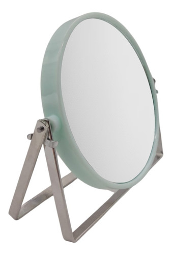 Espejo Ovalado De Mesa O Maquillaje Con Pie Plegable