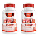 Kit 2x Cloreto Magnésio P.a. Cálcio E Vitamina D 120