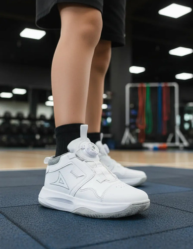 Tenis Basketball Niño Pirma 2022 Deportivos Blancos Ajuste Perilla 18 A 21.5