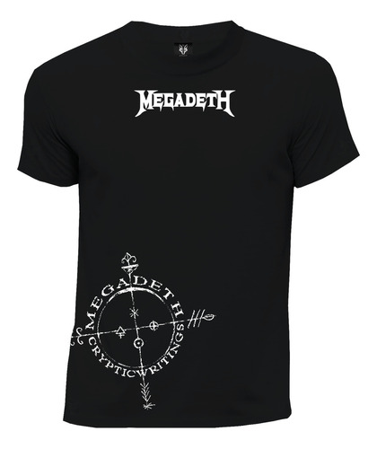 Camiseta Metal Rock Megadeth Cryptic Writings