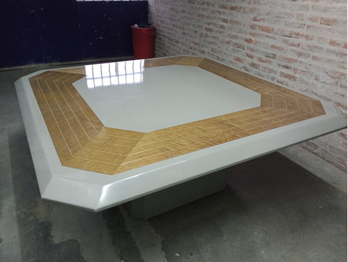 Mesa Laqueada Premium Living Comedor Cuadrada 180 Cm