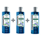 2 Shampoos + 1 Condicionador Cinza Platinado Flores Vegetais