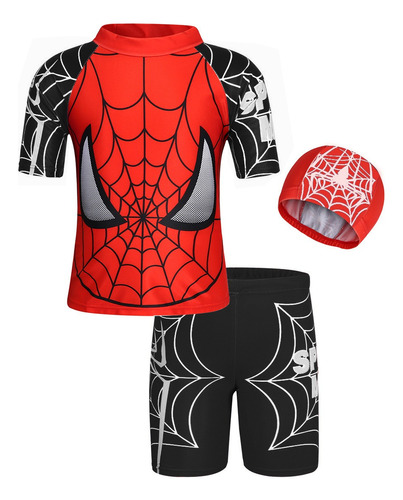 3pz Trajes De Baño Bañador Spiderman Para Niños Ropa Playa