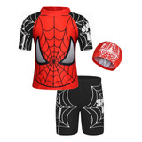 3pz Trajes De Baño Bañador Spiderman Para Niños Ropa Playa