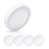 Panel Led 6w Sobreponer Luz Cálida Redondo Pack X 8 Unds