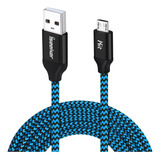 Cable De Carga Micro Usb, [15 Pies] Duradero Extra Largo Usb