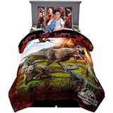 Juego Sabanas Edredon Almohada Individual Jurassic World 