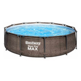 Piscina Estrutural 4678l Deluxe Rattan Redonda Bestway