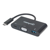 Convertidor Manhattan 152044 Usb-c A Vga Usb 3.0 A Usb-c