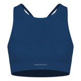 Top Sin Mangas Mujer Cheer Sportfitness Azul Oscuro