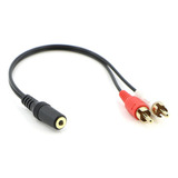 Cable De Audio Estéreo Auxiliar 2-rca Macho A Hembra De 3,5