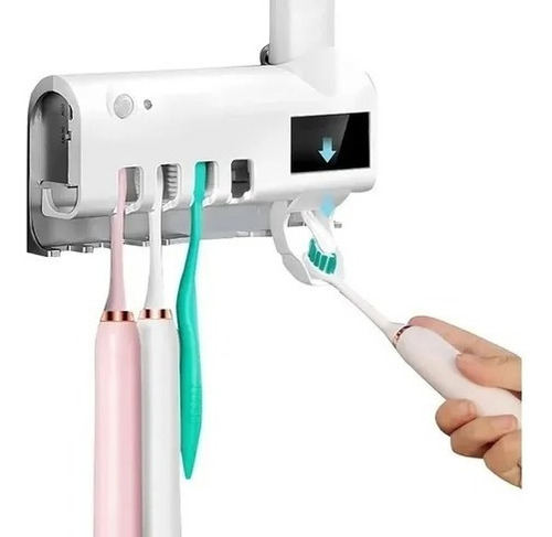 Soporte Esterilizador Cepillos + Dispensador De Crema Dental