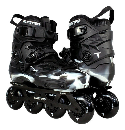 Patins Traxart Electro Inline Freestyle - 80mm Abec-9 Cromo