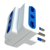 Adaptador Conector Enchufe Triple Con 3 Pines Redondos 250v