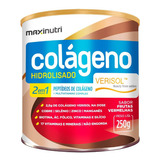 Suplemento Em Pó Maxinutri  Colágeno Hidrolisado 2 Em 1 Verisol Colágeno Colágeno Hidrolisado 2 Em 1 Verisol Sabor  Frutas Vermelhas Em Lata De 250g
