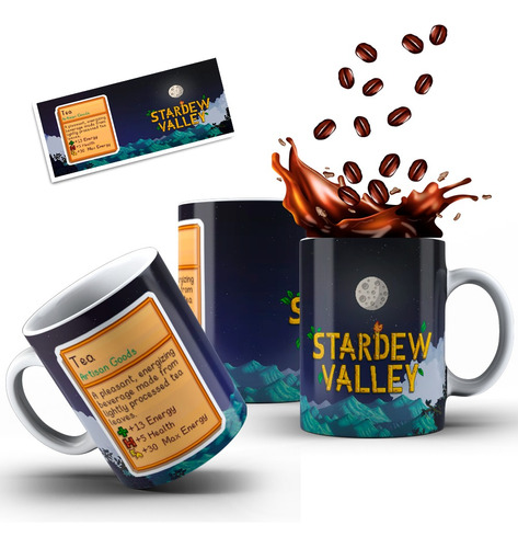 Caneca Stardew Valley Game Café Energia