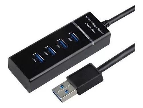 Hub Usb 3.0 De 4 Puertos Alta Velocidad Carga Rapida Y Datos